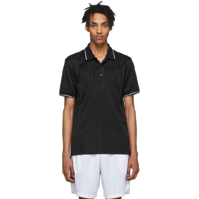 Shop Givenchy Black Jacquard Sporty Polo In 001 Black