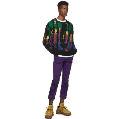 Shop Dsquared2 Purple Tie And Dye Ski Biker Jeans In S30342 971
