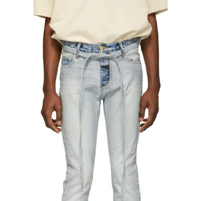 Shop Fear Of God Indigo Inside Out Slim Jeans In 427vntgindg