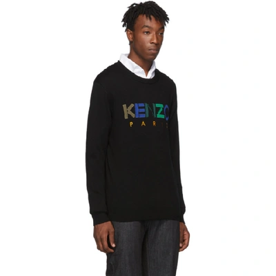 Shop Kenzo Black Wool  Paris Sweater In 99 Black