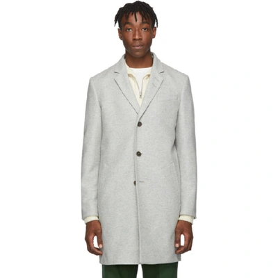Shop Tiger Of Sweden Grey Wool Cempsey Coat In 09u Grey