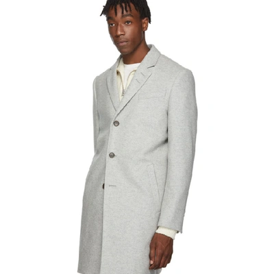 Shop Tiger Of Sweden Grey Wool Cempsey Coat In 09u Grey