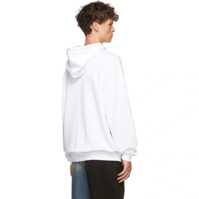Shop Balenciaga White New Bb Mode Hoodie In 9044 Offwht