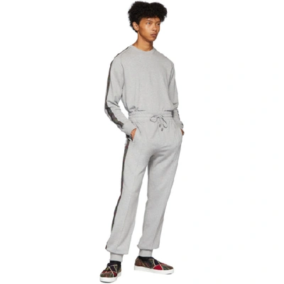 Shop Etro Grey And Multicolor Travel Lounge Pants In 0003 Grey