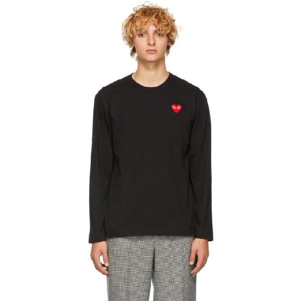 comme des garcons play black long sleeve