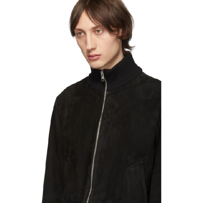 Shop Prada Black Suede Jacket