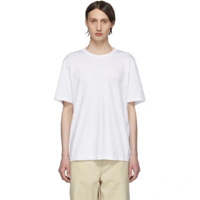 Shop Helmut Lang White Helmut Laws T-shirt In Chalkwhite