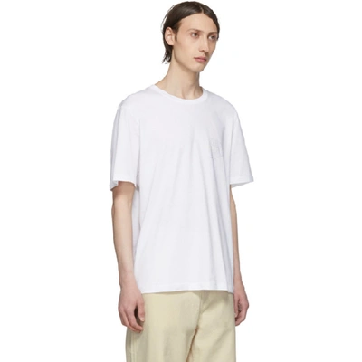 Shop Helmut Lang White Helmut Laws T-shirt In Chalkwhite