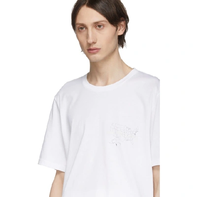 Shop Helmut Lang White Helmut Laws T-shirt In Chalkwhite