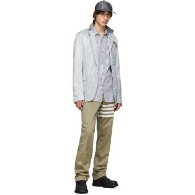 Thom Browne Seamed 4-bar Stripe Unconstructed Chino Trouser In Cotton Twill In 275 Camel