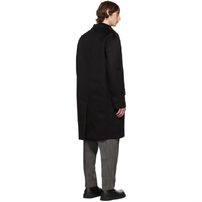 Shop Bottega Veneta Black Bonded Cashmere Coat In 1000-black