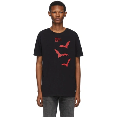 Shop Off-white Black And Red Bats Slim T-shirt In Blk Red