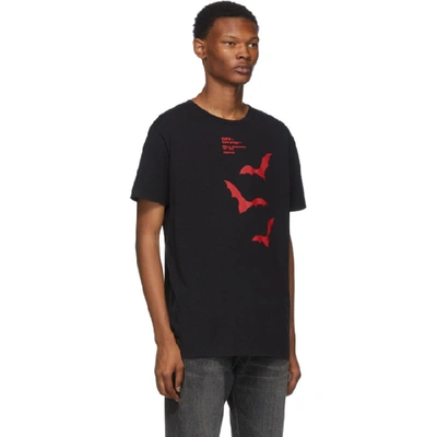 Shop Off-white Black And Red Bats Slim T-shirt In Blk Red