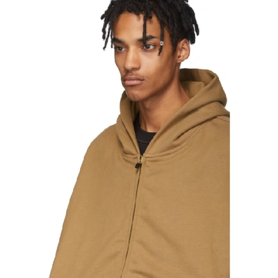 Shop Fear Of God Brown Everyday Full Zip Hoodie In Rust