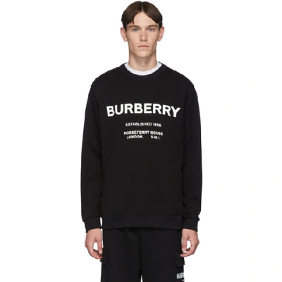 Shop Burberry Black Logo Martley Sweatshirt
