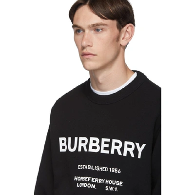 Shop Burberry Black Logo Martley Sweatshirt