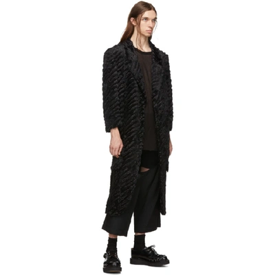 Shop Comme Des Garçons Homme Deux Comme Des Garcons Homme Plus Black Deconstructed Pin-buckle Trousers In 1 Black