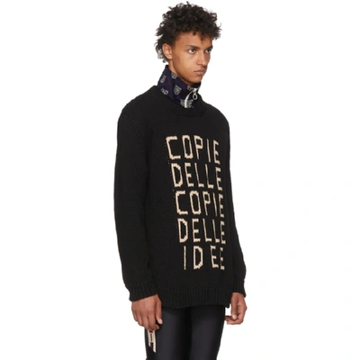 GUCCI 黑色“COPIE DELLE COPIE DELLE IDEE”针织毛衣