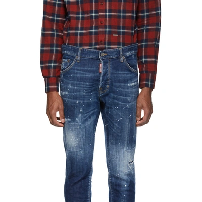 Shop Dsquared2 Blue Cool Guy Jeans In 470 Blue