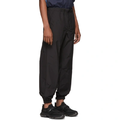 Shop Prada Black Techno Poplin Lounge Pants