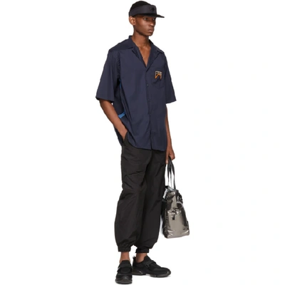 Shop Prada Black Techno Poplin Lounge Pants