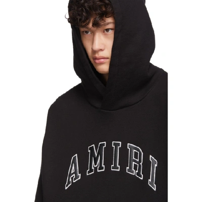Shop Amiri Black Logo College Hoodie