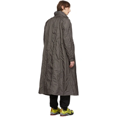 Shop Issey Miyake Men Grey Micro Taffeta Coat In 13.chrclgry