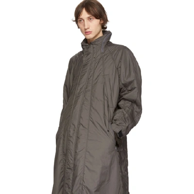 Shop Issey Miyake Men Grey Micro Taffeta Coat In 13.chrclgry