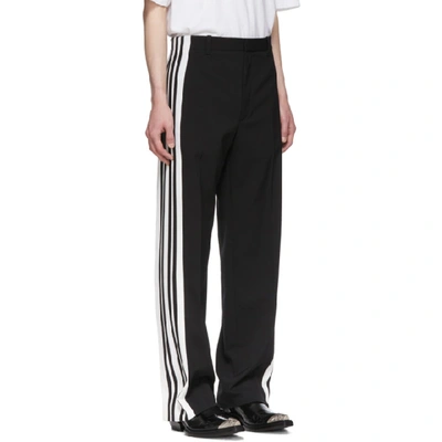 Shop Balenciaga Black And White Stretch Trousers In 1070 Blk Wh