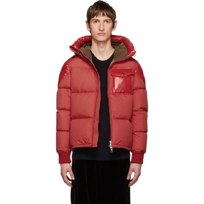 Shop Moncler Red Down Eloy Jacket In 452 Red