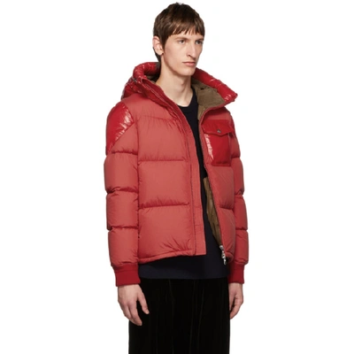 Shop Moncler Red Down Eloy Jacket In 452 Red