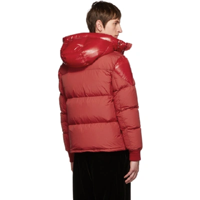 Shop Moncler Red Down Eloy Jacket In 452 Red