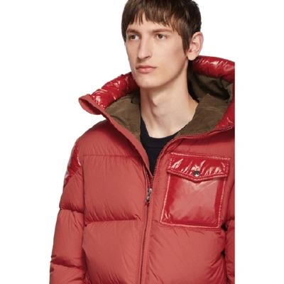 Shop Moncler Red Down Eloy Jacket In 452 Red