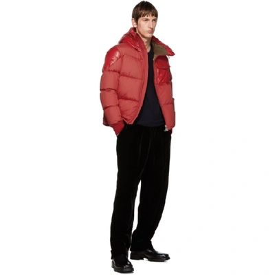 Shop Moncler Red Down Eloy Jacket In 452 Red