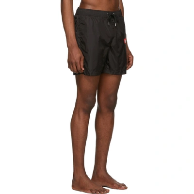 Shop Moncler Black Boxer Bare Swim Shorts In 999 Black