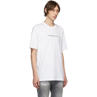 Shop Diesel White T-just-copy T-shirt In 100 White