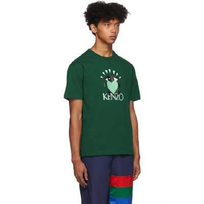 Shop Kenzo Green Limited Edition Cupid T-shirt In 53 Pine