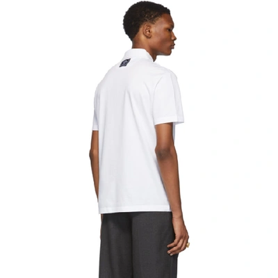 Shop Versace White Chest Pocket Polo In A001 White