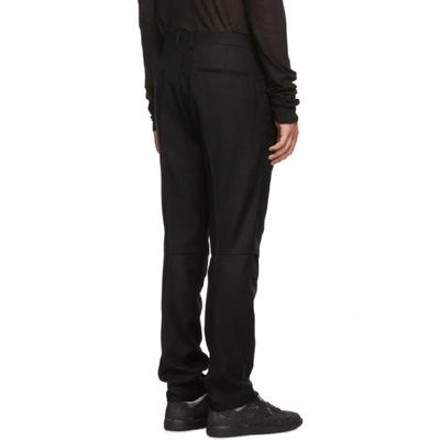 Shop Almostblack Black Wool Trousers