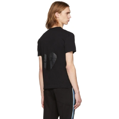 Shop Comme Des Garçons Play Black Upside Down Heart T-shirt In 1 Black
