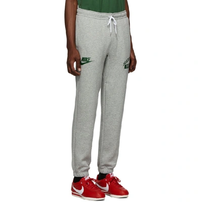 Shop Nike Grey Stranger Things Edition Hawkins High Sweatpants In 063dkgryhea