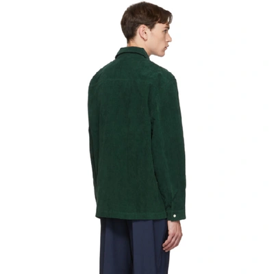 Shop Hope Green Corduroy Overshirt In Deepgreen