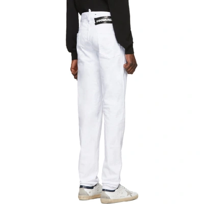 Shop Dsquared2 White Slim Jeans In 100 White