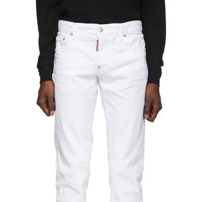 Shop Dsquared2 White Slim Jeans In 100 White