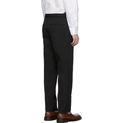 Shop Helmut Lang Black Cropped Slim-fit Trousers