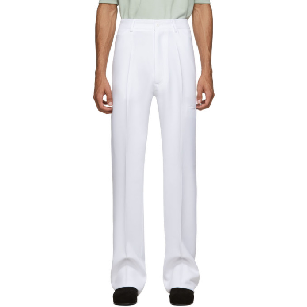 high rise white pants