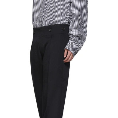 Shop Lanvin Black Tailored Trousers In 10 Black