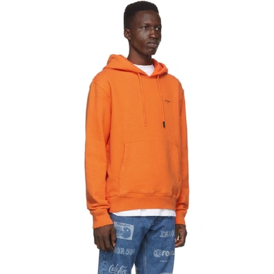 Shop Off-white Orange Logo Hoodie In 1910 Orgblk