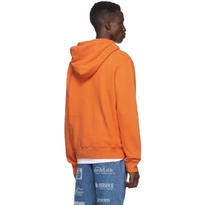 Shop Off-white Orange Logo Hoodie In 1910 Orgblk