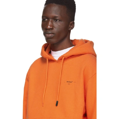 Shop Off-white Orange Logo Hoodie In 1910 Orgblk